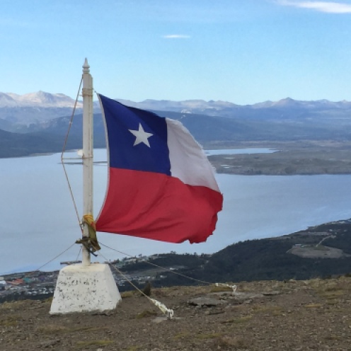 The Chilean navy replace the flag once a year - it's big and it shouts, 'we're here!'